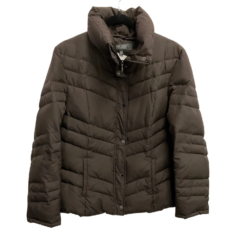 Coat Puffer & Quilted By Kenneth Cole Reaction In Brown, Size: L Edgy Men's Punk