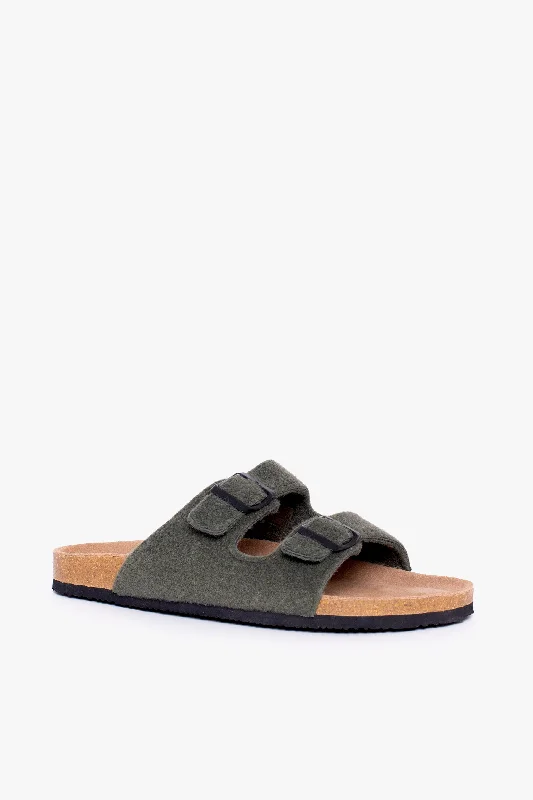 Khaki Felt Sandals Modern Men's Tech