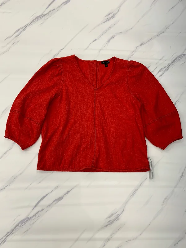 Top Long Sleeve Designer By Current Air In Red, Size: M Vacation