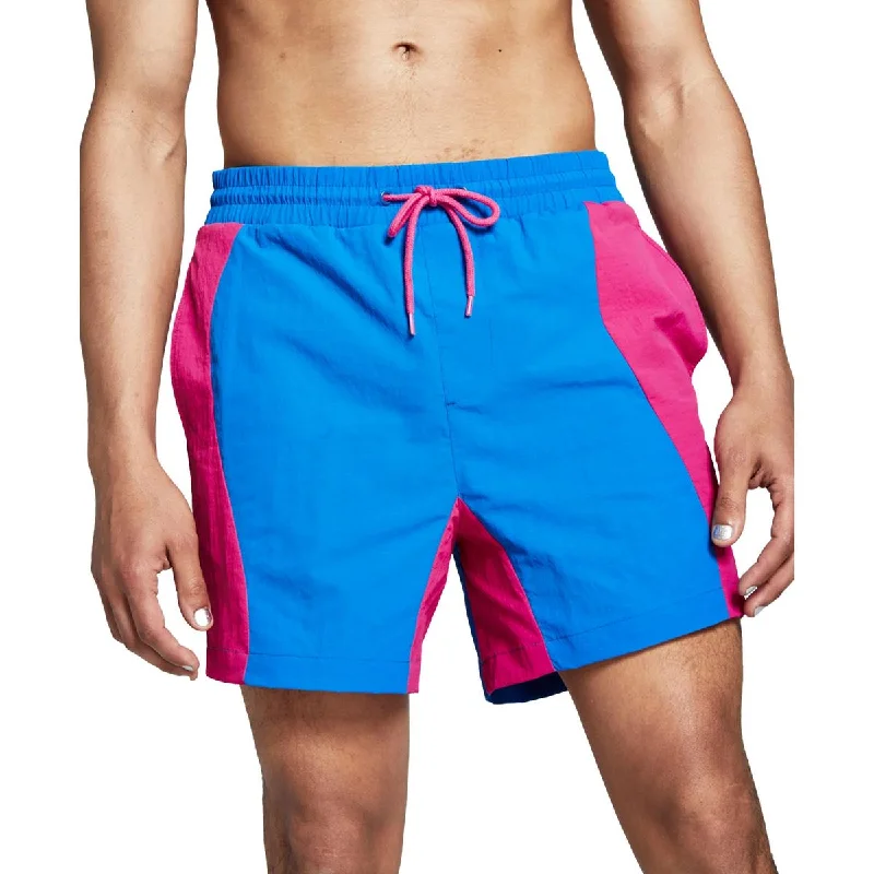 And Now This Mens Colorblock Board Shorts Swim Trunks Sleek Men's Contemporary 