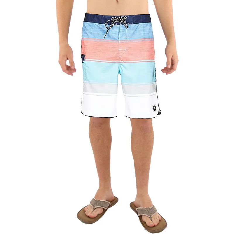 Rip Curl Mens Surf Craft Printed Lace Up Closure Board Shorts Modern Men's Geometric