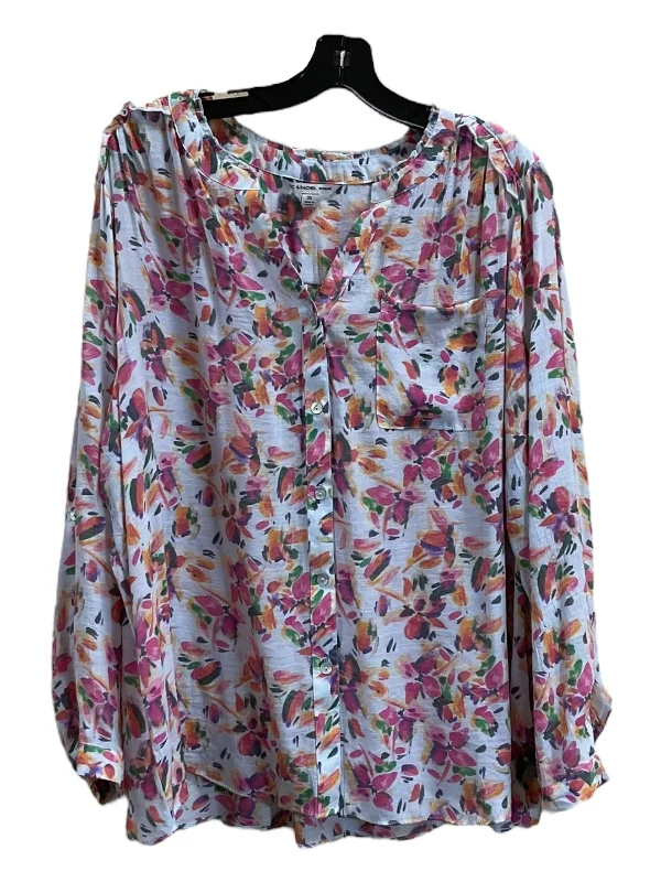 Top Long Sleeve By Zac And Rachel In Floral Print, Size: 2x Earthy Men's Sustainable 