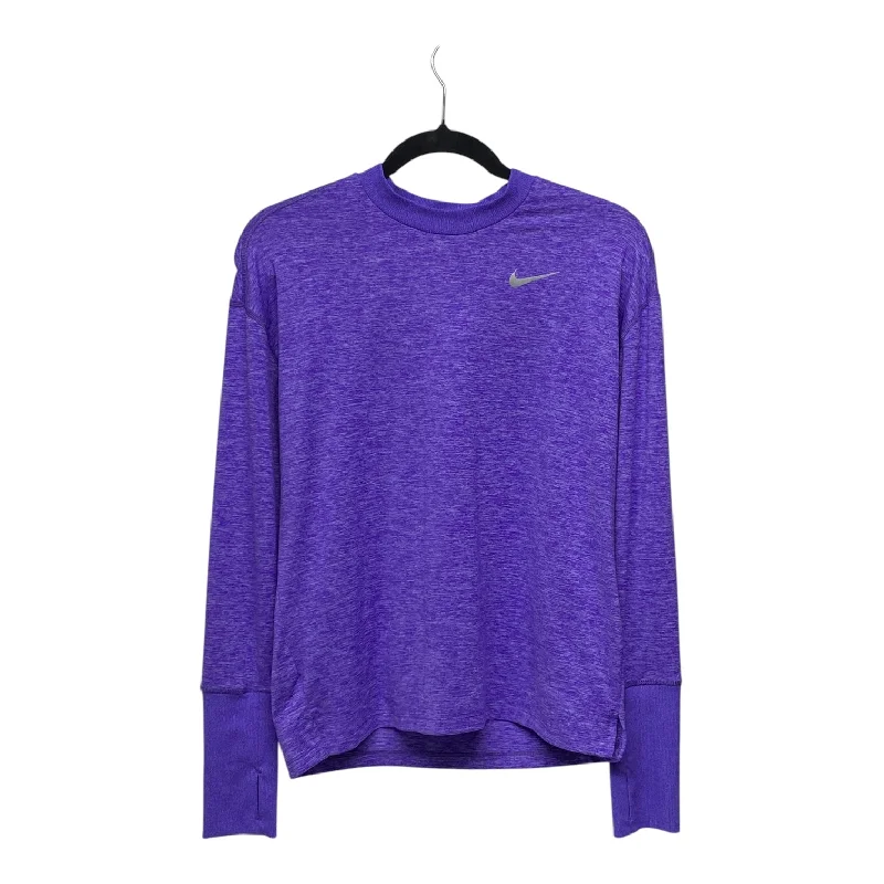 Athletic Top Long Sleeve Crewneck By Nike Apparel In Purple, Size: S Street