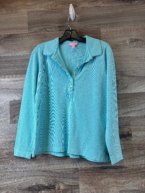 Top Long Sleeve Designer By Lilly Pulitzer In Blue, Size: L Cclassic Men's Tweed