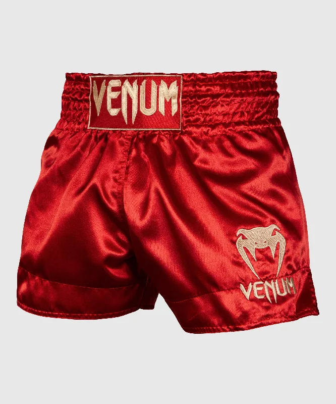 Venum Muay Thai Shorts Classic - Bordeaux/Gold Youthful Men's Pop