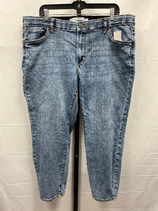 Blue Denim Jeans Skinny Sonoma, Size 18 Elegant Men's Cashmere