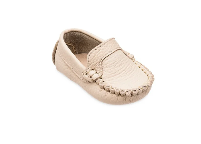 Leather Baby Moccasin in Cream Organic