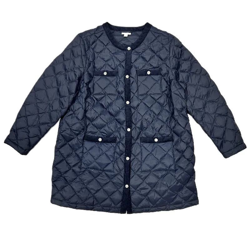 Coat Puffer & Quilted By J. Jill In Navy, Size: Xl Street