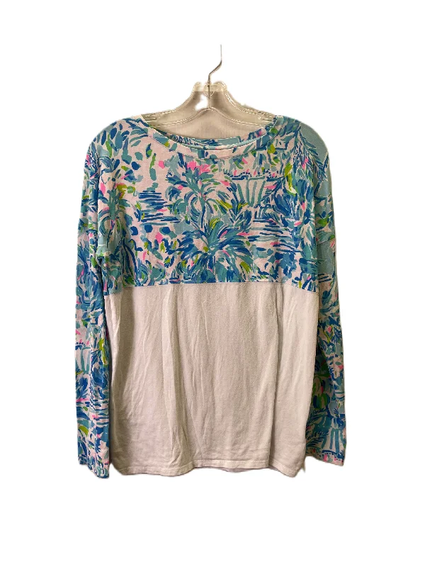 Top Long Sleeve Designer By Lilly Pulitzer In Blue, Size: Xs Beach