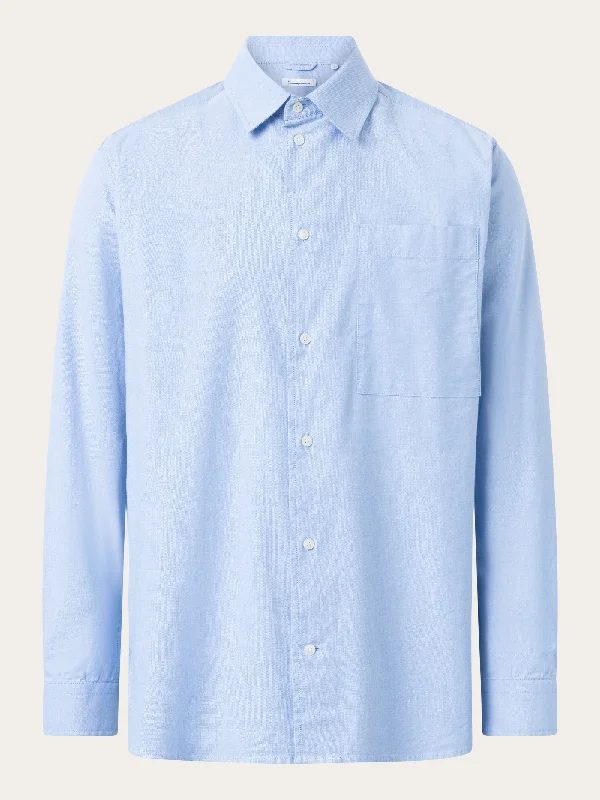 Loose fit oxford shirt - Lapis Blue Laid