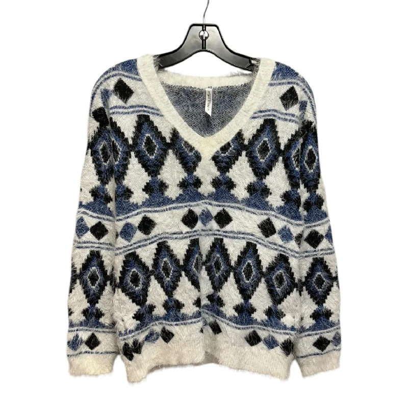 Sweater By White Mark In Blue & White, Size: S British Gentleman Style