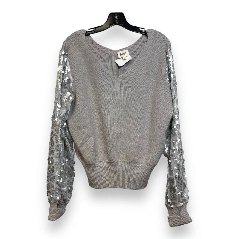 Sweater By Bibi In Silver, Size: Xl Athletic Men's High