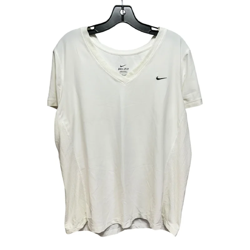 Athletic Top Short Sleeve By Nike Apparel In White, Size: 1x Elegant Men's Cashmere