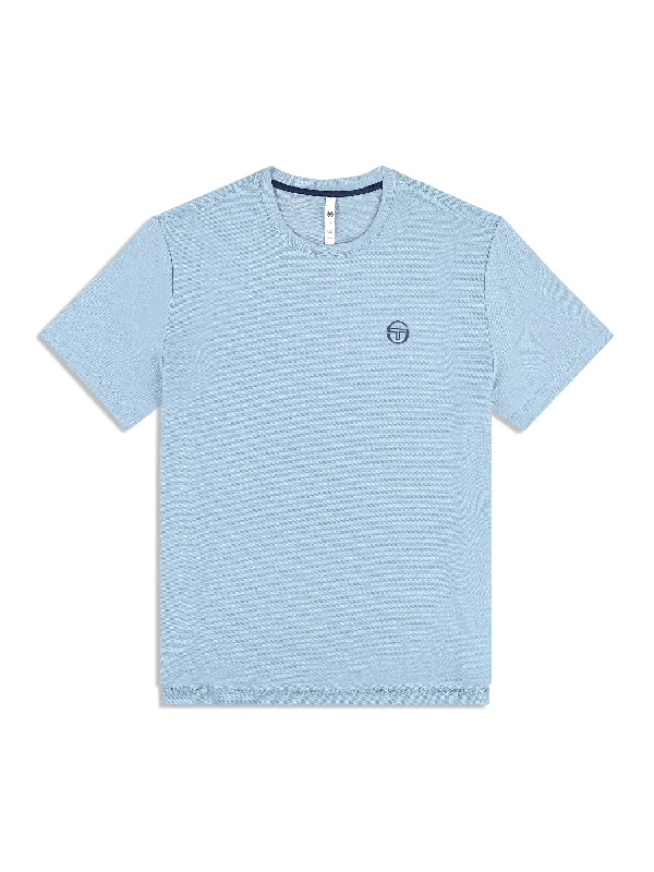 Elio Performance T-Shirt- Faded Denim Refined Men's Hand