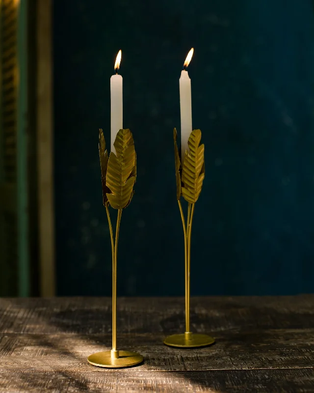 Banana Leaf Candle stand (Set of 2) Sporty Men's Athleisure 