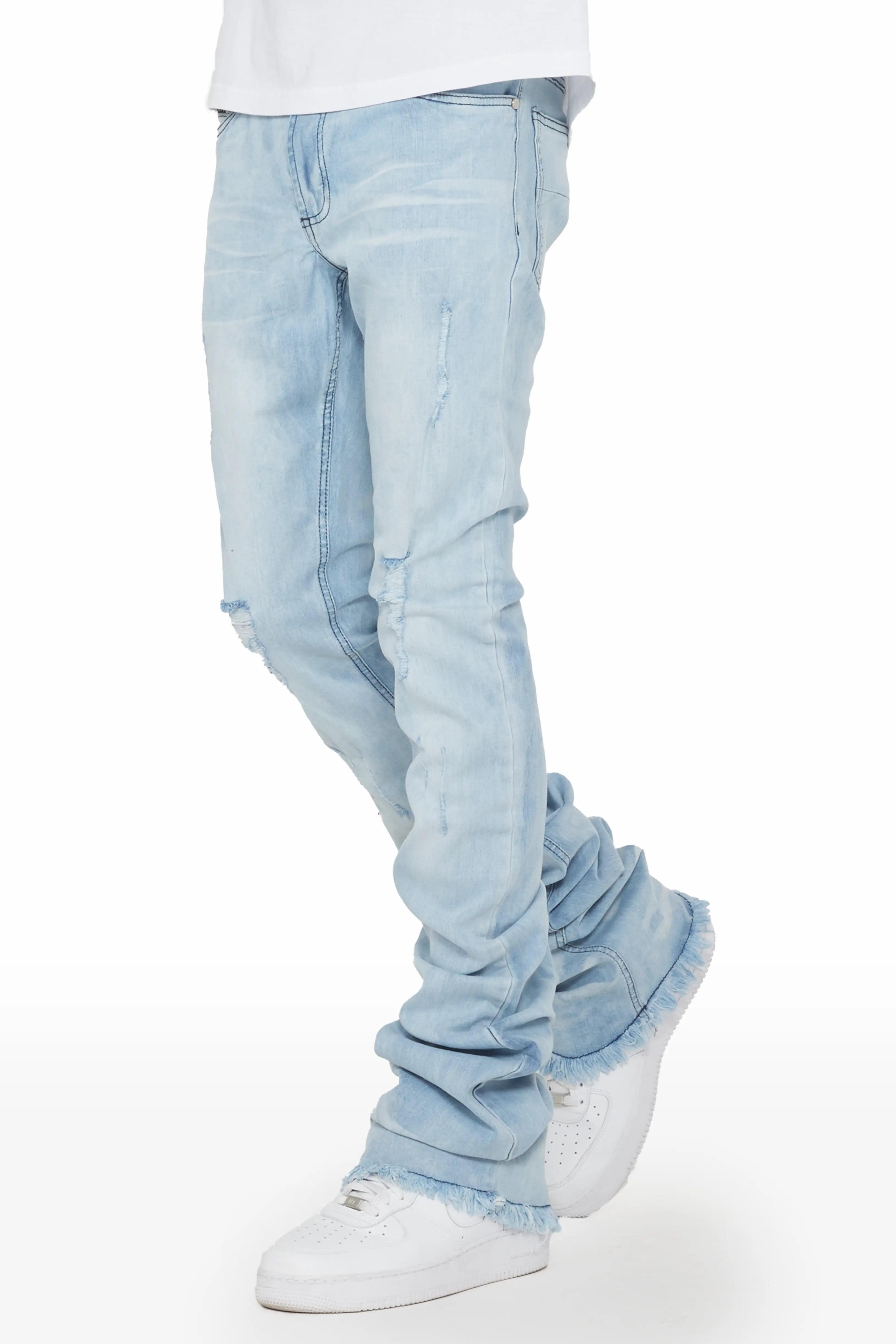 Dag Blue Super Stacked Flare Jean Relaxed Men's Australian 