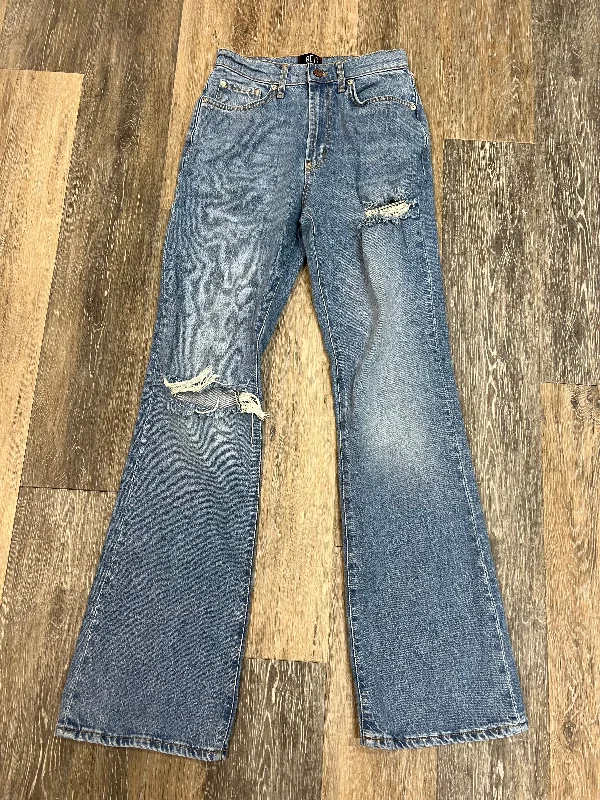 Blue Denim Jeans Straight Bdg, Size 2/26 Monochromatic Office Style