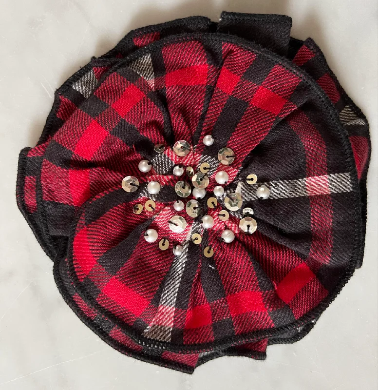 Ruby Plaid Clip or Headband Athletic Men's High