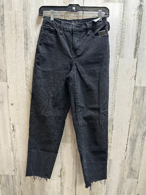 Black Jeans Straight Banana Republic, Size 0 Street