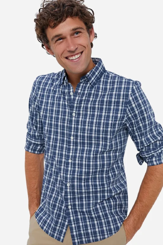 Faherty The Movement Shirt in Starry Sky Plaid Stylish Men's Neon