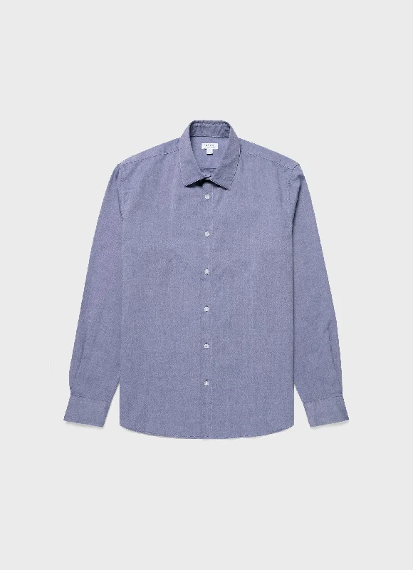 Men's Oxford Shirt in Dark Blue Sophisticated Men's 