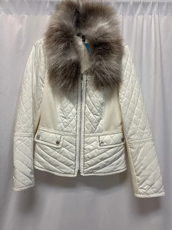 Coat Puffer & Quilted By White House Black Market In White, Size: M Modern Men's 