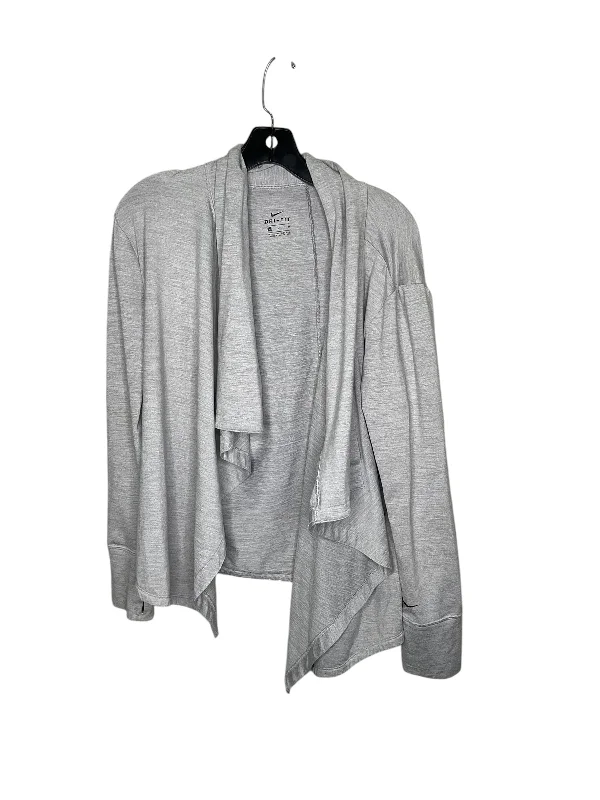 Athletic Top Long Sleeve Collar By Nike In Grey, Size: M Dapper Men's 1920S