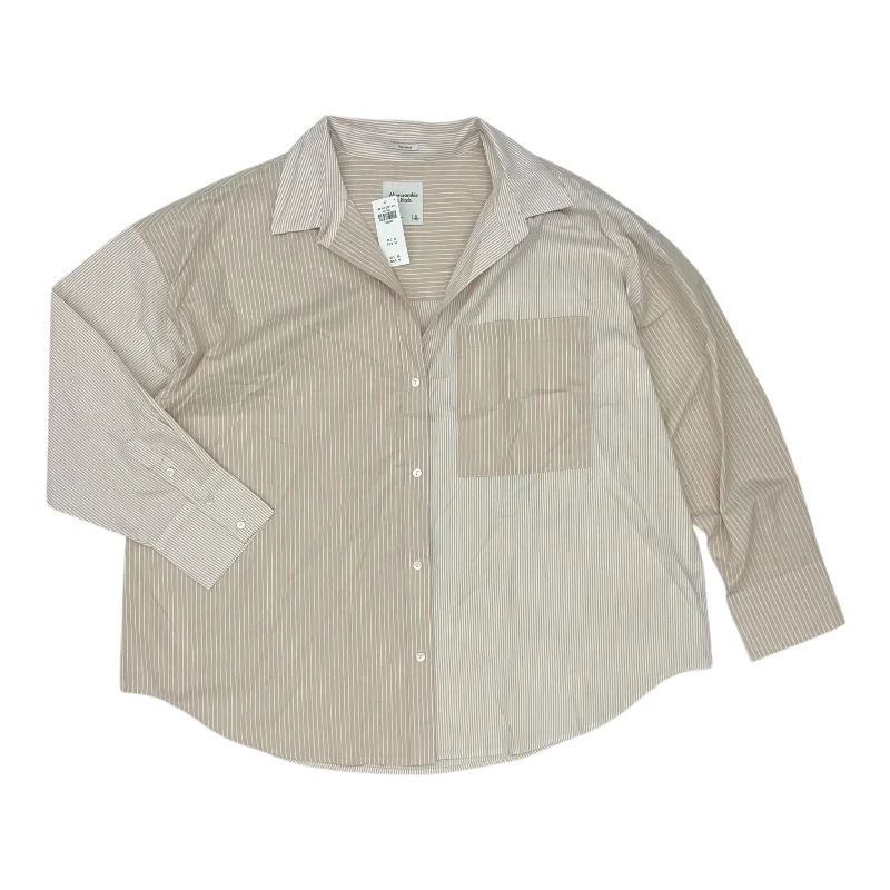 Top Ls By Abercrombie And Fitch In Beige, Size:Xl Tough Men's Military