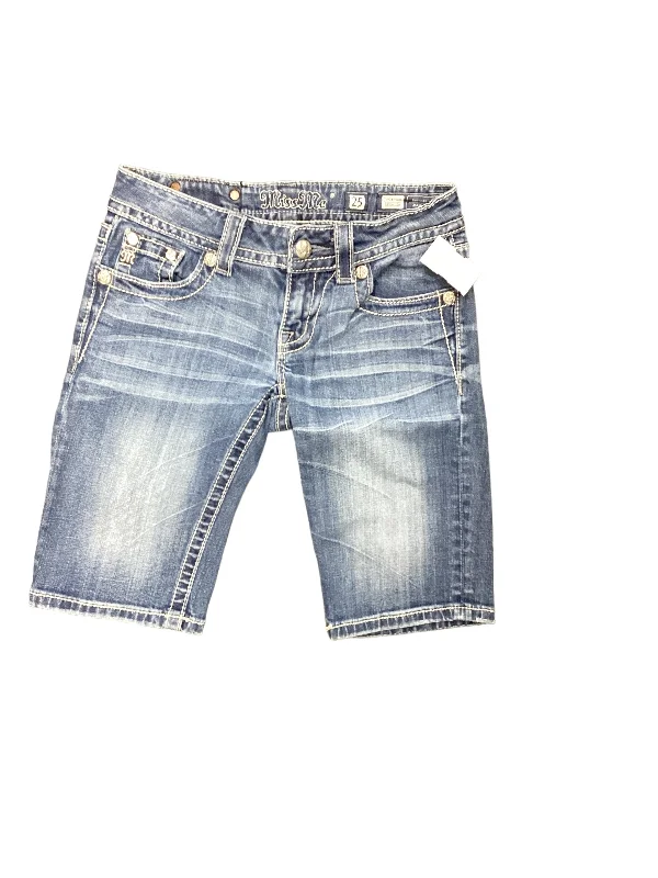 Blue Denim Shorts Miss Me, Size 0 Artistic Men's Hand