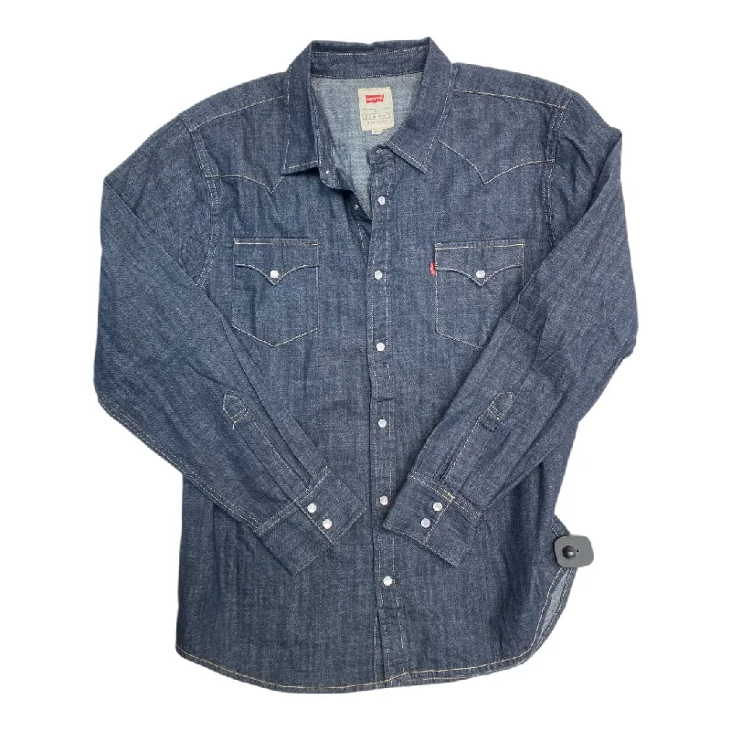 Top Ls By Levis In Blue Denim, Size:L Practical Men's Multi