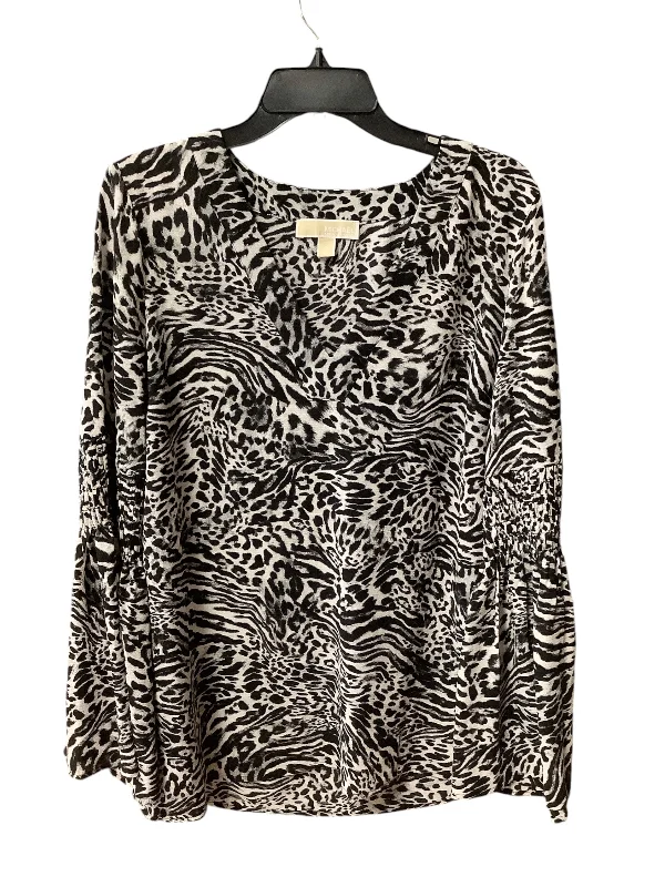 Top Long Sleeve Designer By Michael By Michael Kors In Animal Print, Size: M Dapper Men's 1920S