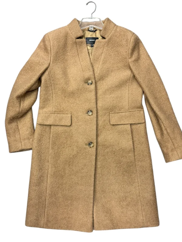 Coat Wool By Dkny In Tan, Size: S Vacation