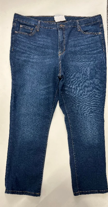 Denim Jeans Straight Crown And Ivy, Size 18 Cclassic Men's Tweed