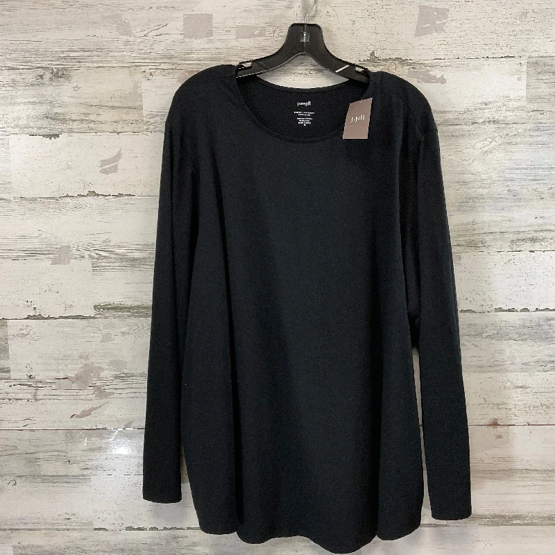 Top Long Sleeve By Pure Jill In Black, Size: 3x Sophisticated Men's 