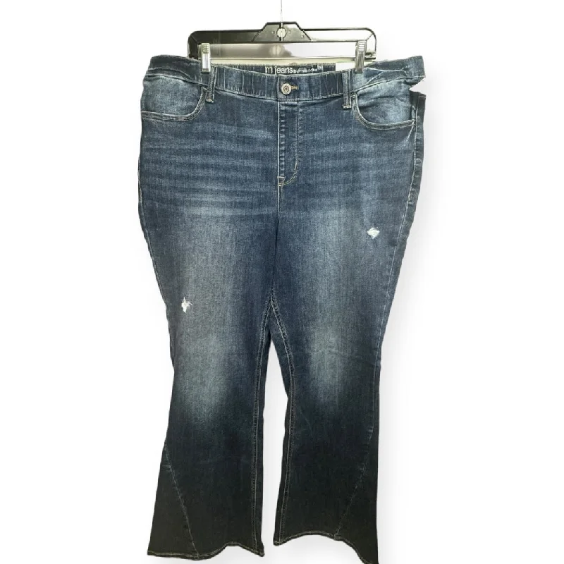 Cool Comfort Pull On Jeggings Blue Denim Jeans Boot Cut Maurices, Size 22 Classic Men's Pin