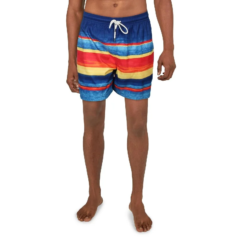 Polo Ralph Lauren Mens Striped  Swim Trunks Monochromatic Office Style