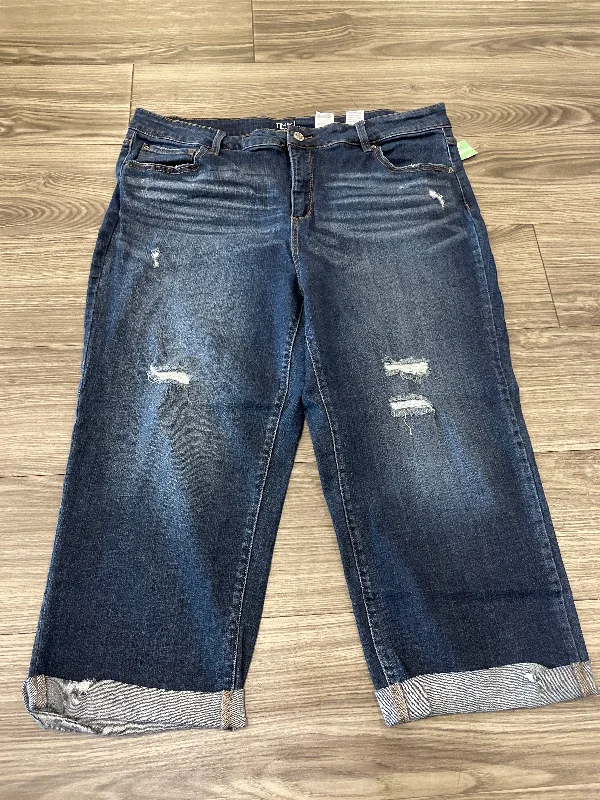 Blue Jeans Cropped Time And Tru, Size 20 British Gentleman Style