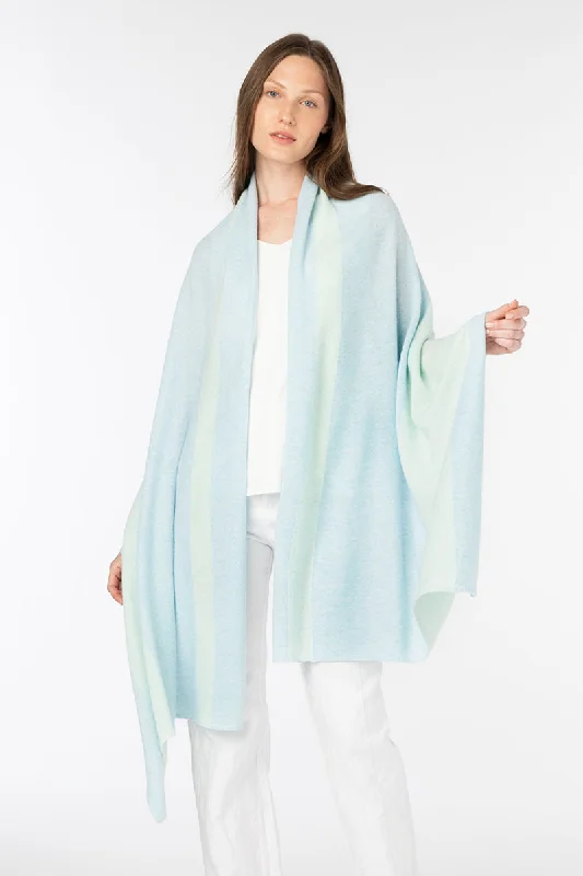 Kinross Cashmere Colorblock Wrap Vacation