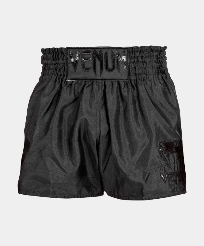 Muay Thai Shorts Classic Venum - Black/Black Vintage Men's 1970S Disco