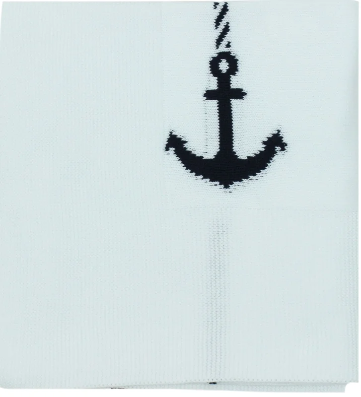 White Nautical Blanket Polished Men's Satin