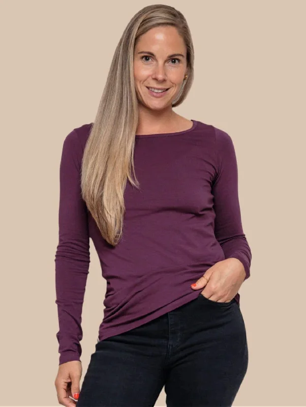 Cotton Long Sleeve | Plum Trendy Men's Scandinavian