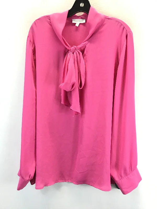 Top Long Sleeve By Clothes Mentor In Pink, Size: 2x Unique Men's Upcycled