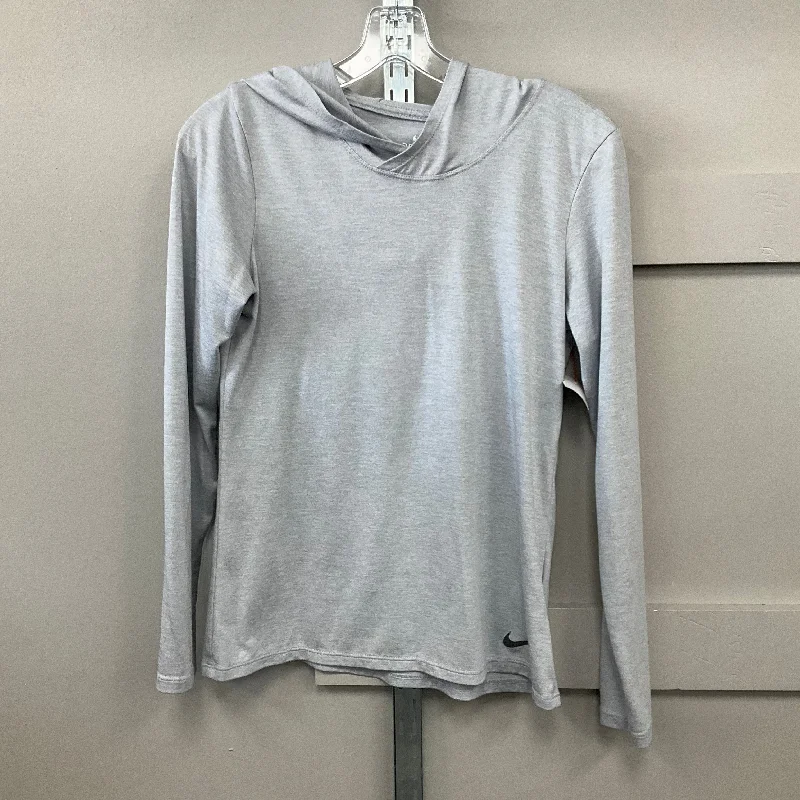 Athletic Top Long Sleeve Hoodie By Nike Apparel In Grey, Size: S Dynamic Men's Moto