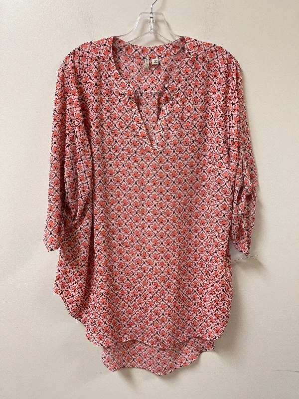 Top Long Sleeve By Cato In Pink, Size: 2x Masculine Men's 